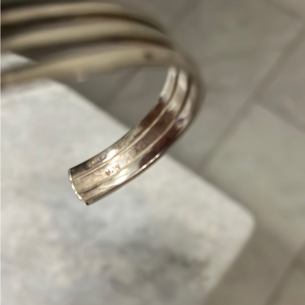 Sapphire and 925 sterling silver bracelet - Picture 4 of 4